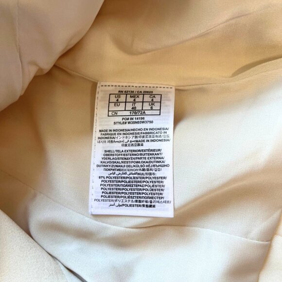 GUESS SATIN GLITTER SHAWL LAPEL BLAZER IN CHAMPAGNE - 4 - Picture 10 of 11